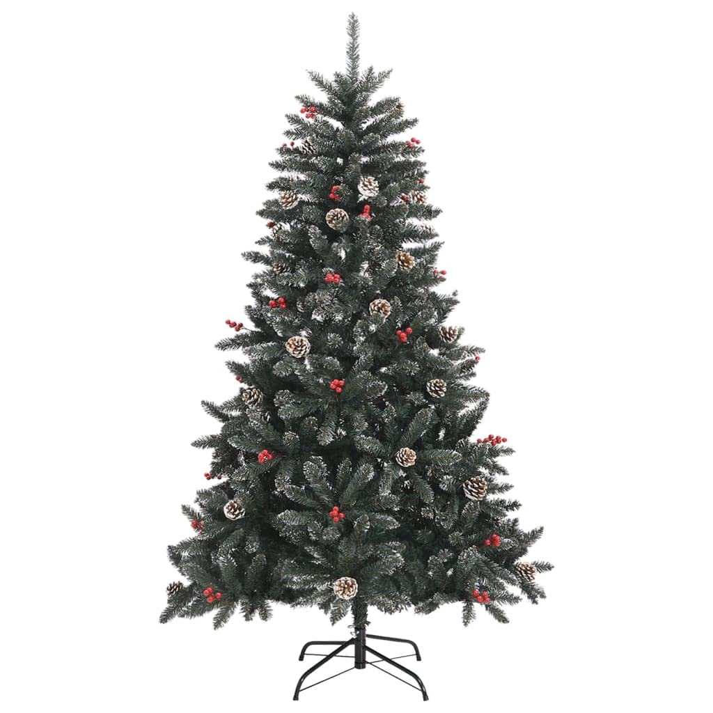 vidaXL Artificial Christmas Tree with Stand Green 47.2&quot; PVC