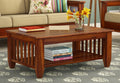 AASALIYA Wooden Center Coffee Table with Storage | Solid Sheesham Wood Centre Table for Living Room, Drawing Room & Office | Hon