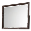 Benjara Wooden Rectangular Wall Mirror With Mounting Hardware, Brown