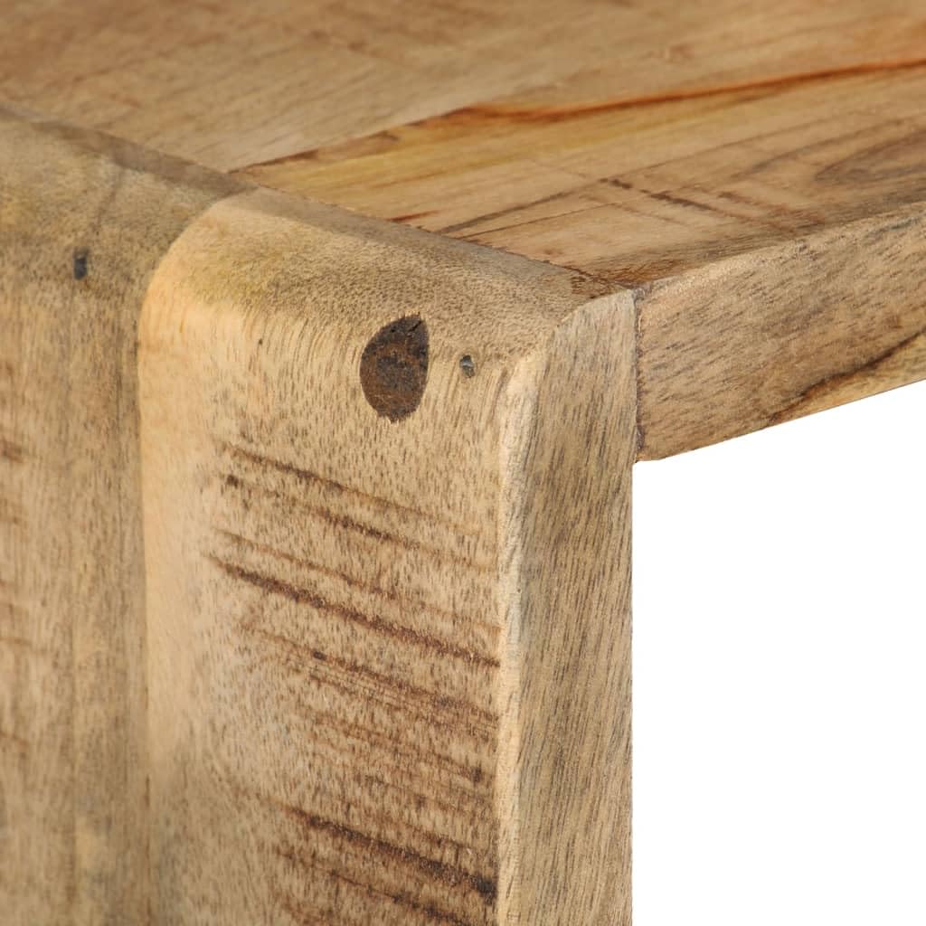 vidaXL 3 Piece Set of Wall Cube Shelves, Solid Mango Wood, Durable Multi-Purpose Book and Decor Display Shelves, Easy Assembly, Brown