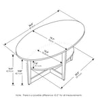 Furinno Coffee Table, 1-Pack, Columbia Walnut/Black
