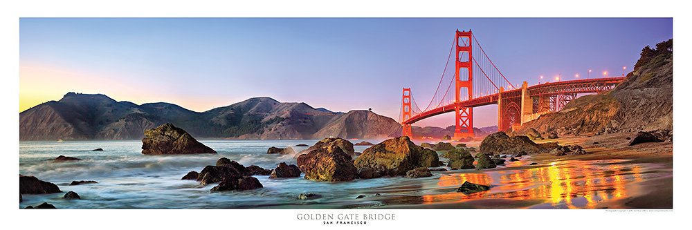 Vista Point Studio Gallery Award Winning Panoramic Art Print #3 - San Francisco Golden Gate Bridge