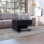 Babel Lift Top Coffee Table, Casters, 1 Shelf, Black