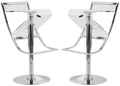 LeisureMod Napoli Transparent Acrylic Set of 2 Counter Stool NBC16CL2