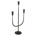 Creative Co-Op Tall Artisanal Metal Candelabra, Black