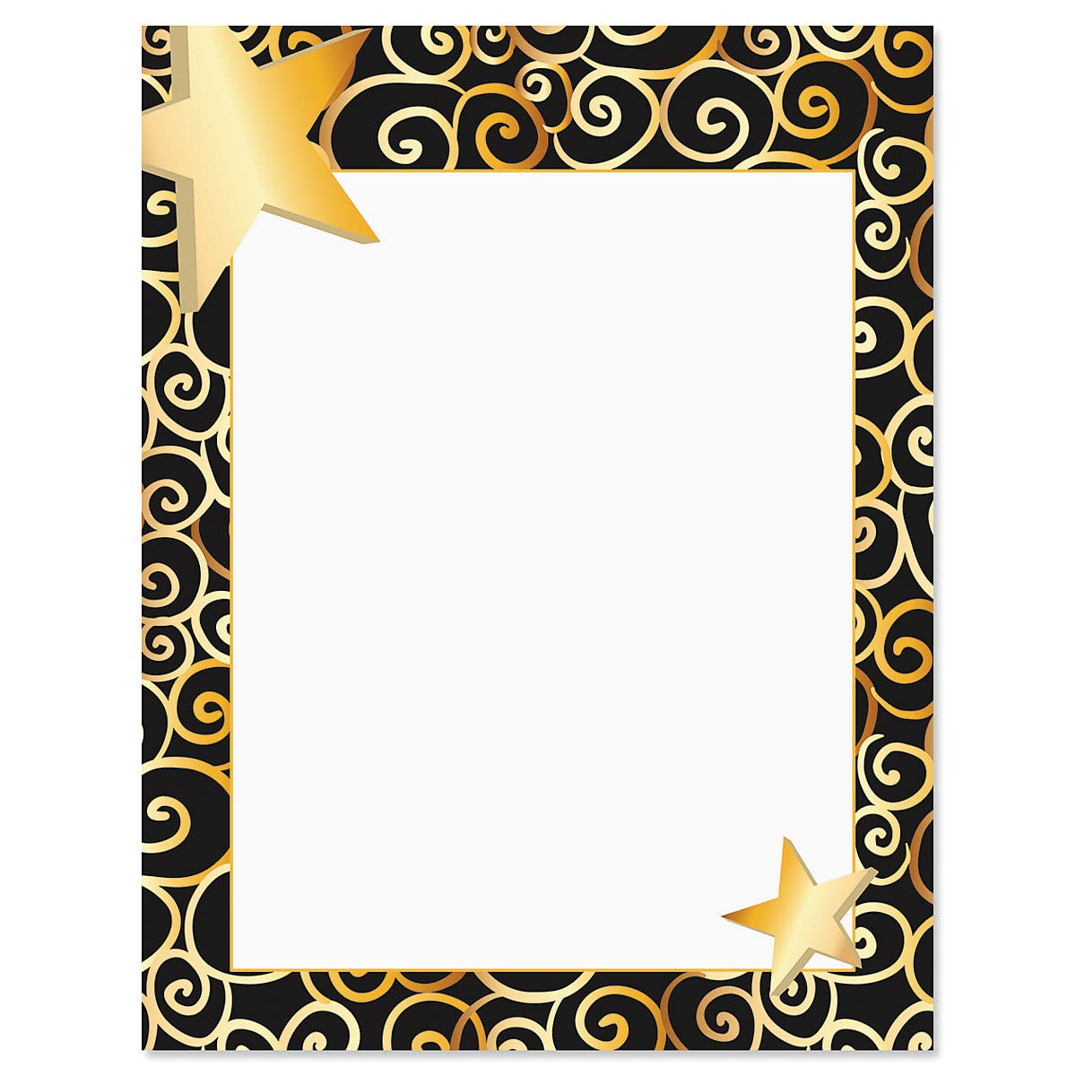 Current Seeing Stars Celebration Letter Paper - Birthday Stationery Papers With Decorative Border Designs, Printable Holiday, We