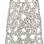HomeRoots Silver/Clear 40' Bling Faux Crystal Abstract Twigs Barrel Floor Vase