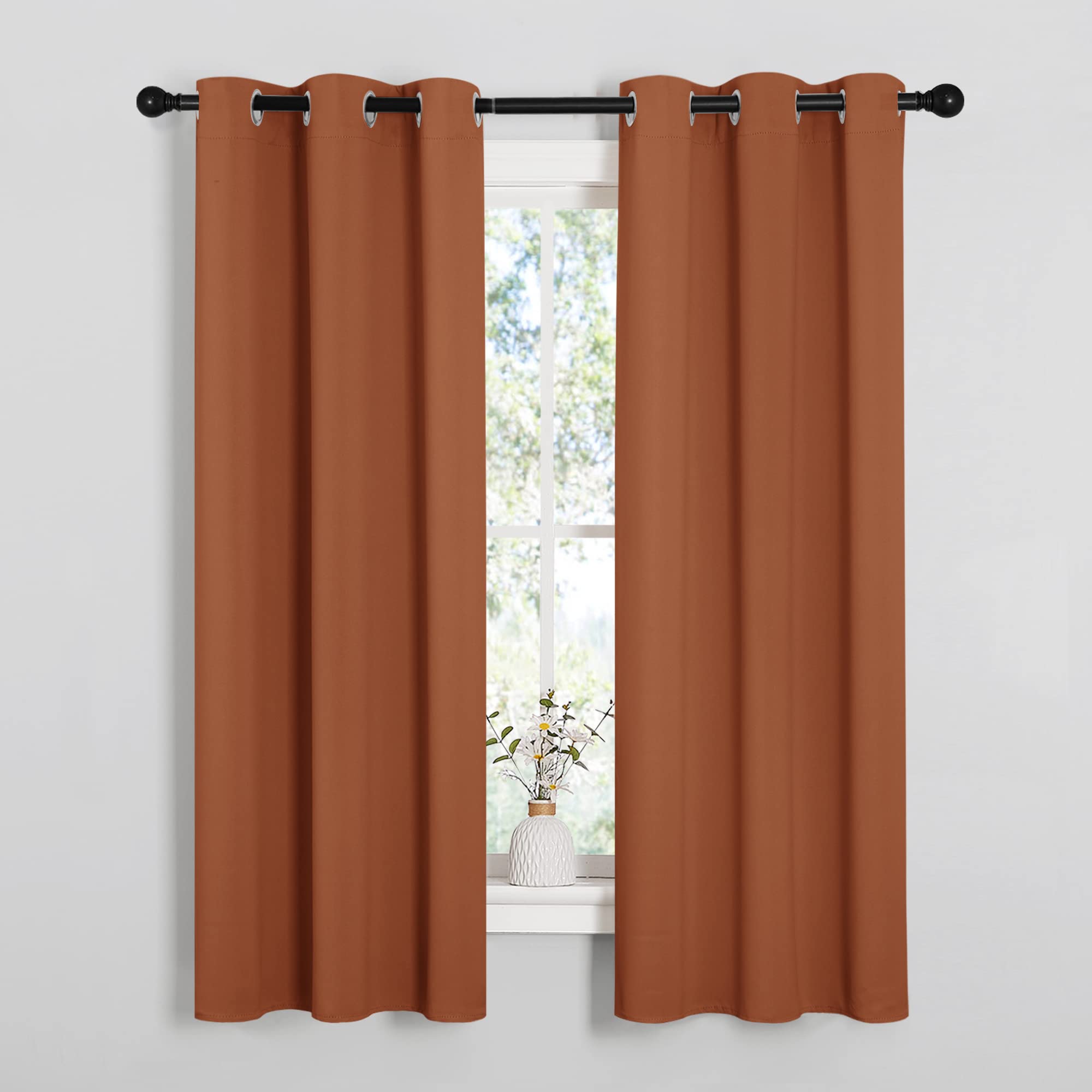NICETOWN Halloween Blackout Curtain Panels for Girls Room, Nursery Essential Thermal Insulated Solid Grommet Top Blackout Drapes
