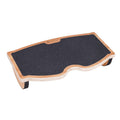 Strongtek Ergonomic Wood Foot Rest For Enhanced Circulation & Comfort, 350Lbs Capacity, Rocker Balance Board For Standing Desks, Non-Slip, No Assembly, 18' Wide - Ideal For Office/Hom