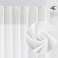 Jinchan Linen Blend White Curtains 102 Inches Long For Living Room Farmhouse Rod Pocket Back Tab Light Filtering Window Drapes For Bedroom 50X102 Off White 2 Panels