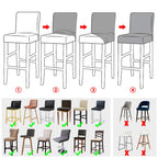 Lellen Jacquard Bar Chair Stool Cover - 4 Pack Stretch Chair Slipcover Pattern For Short Swivel Dining Chair-Counter Height Side Chairs (125840)
