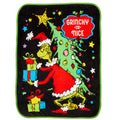 Franco Collectibles Dr. Seuss The Grinch Holiday Christmas Bedding Super Plush Cozy Throw, 46 In X 60 In, (Officially Licensed P