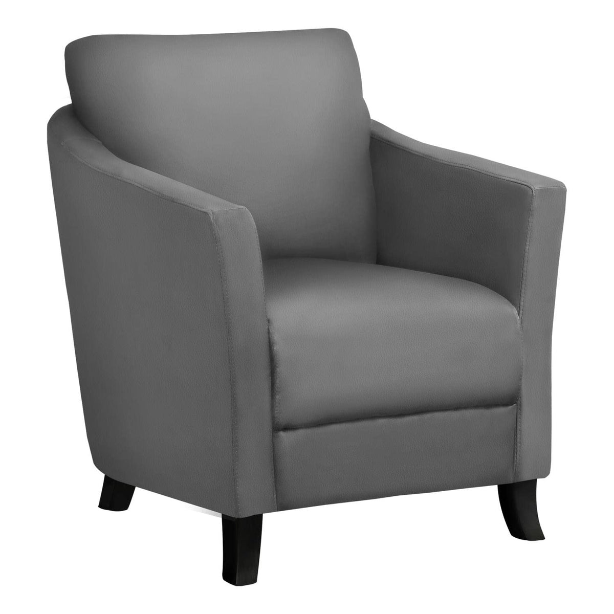 Monarch Specialties Armchair with Removable Back Cushion-for Living Room or Bedroom-Upholstered Accent Chair, Grey