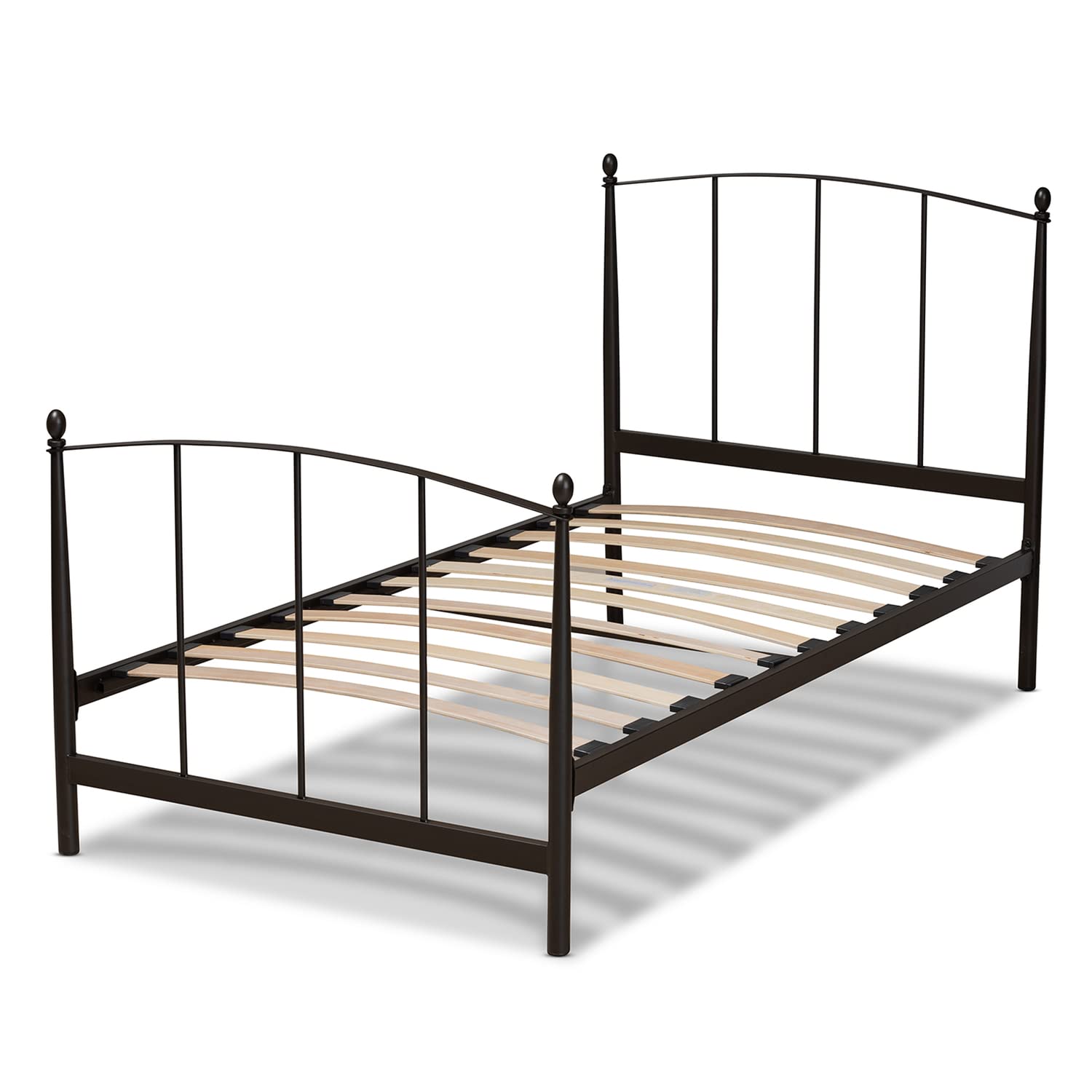 Baxton Studio Lana Black Finished Metal Twin Size Platform Bed