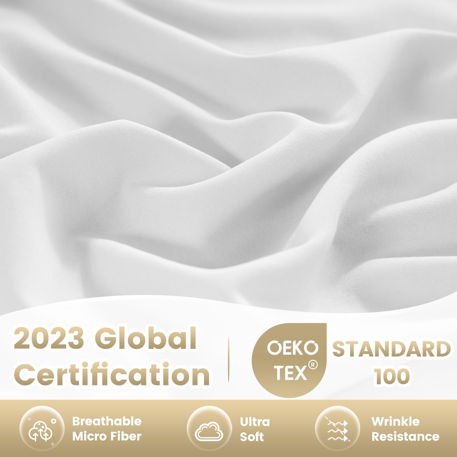 Silky Soft King Sheet Set - Luxury 4 Piece Breathable Cooling Bed Sheet & Pillowcase Set, 16'' Deep Pocket Wrinkle Free Easy Car