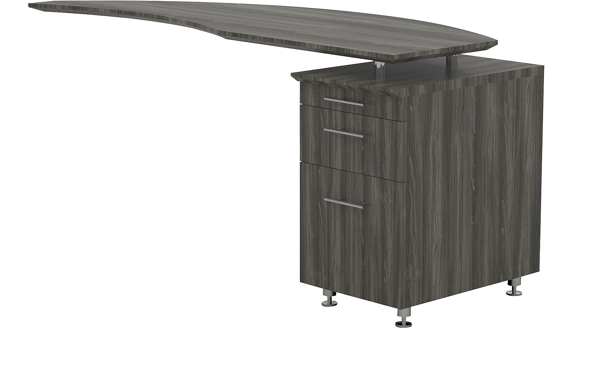 Safco Products Mayline MNRTPRLGS Medina 63 W Right Return for use with Desks, Sold Separately, Gray Steel Laminate
