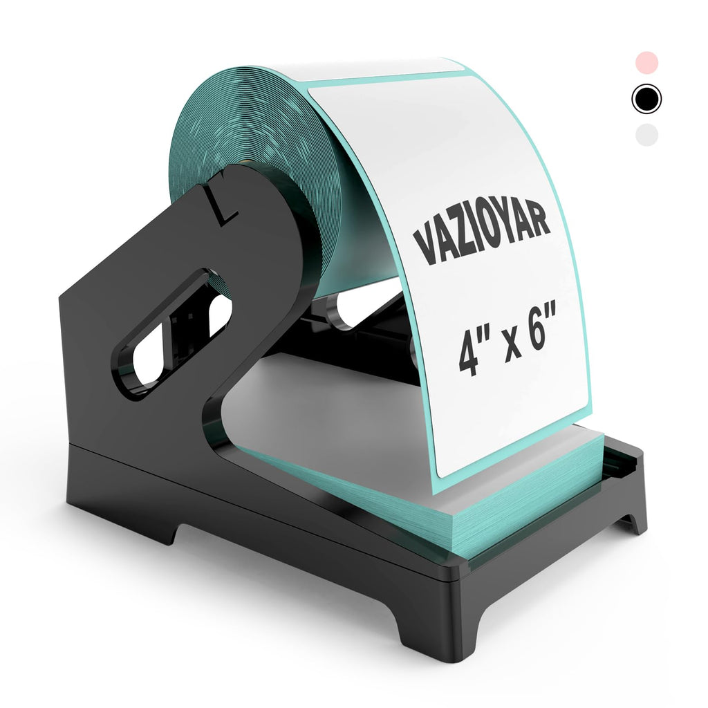 Vazioyar Thermal Label Holder For Rolls And Fan-Fold Labels, Sticker Roll Holder Work With Desktop Label Printer, Label Stand Sh