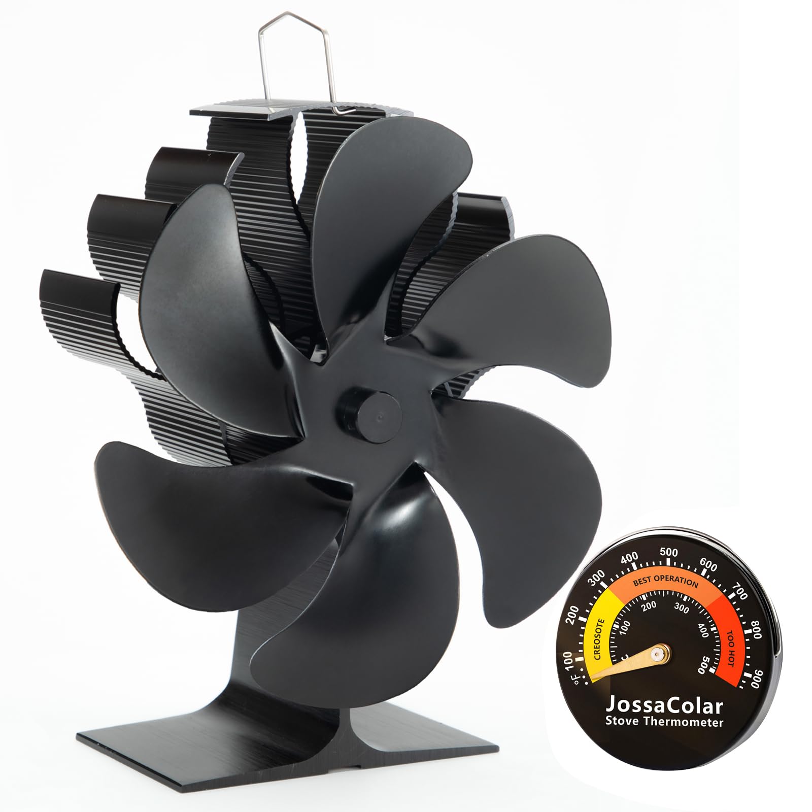 JossaColar Wood Stove Fan Heat Powered Stove Fan, Fireplace Fan Stove Fan Non Electric, Thermal Fan Eco Fans for Wood Burning St