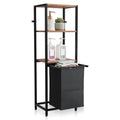 TIDY SAVVY TiltOut Laundry Hamper with Shelf  3 Tier Laundry Organizer with Waterproof Fabric Bin | Freestanding Storage Cabin
