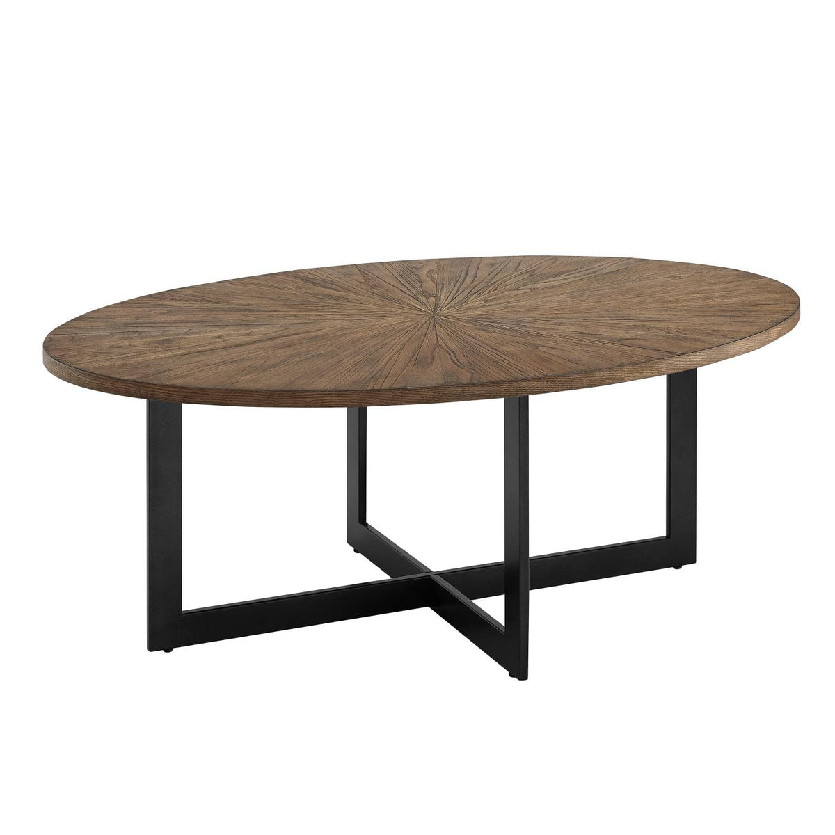 Steve Silver Furniture Colton 3-Piece Set, 48&quot; W Cocktail Table w/Two 24&quot; H End Tables, Living Room, Iron Base, 3mm Table Top, Occasional Set, 16&quot; D x 30&quot; W x 40&quot; H, Black, Brown