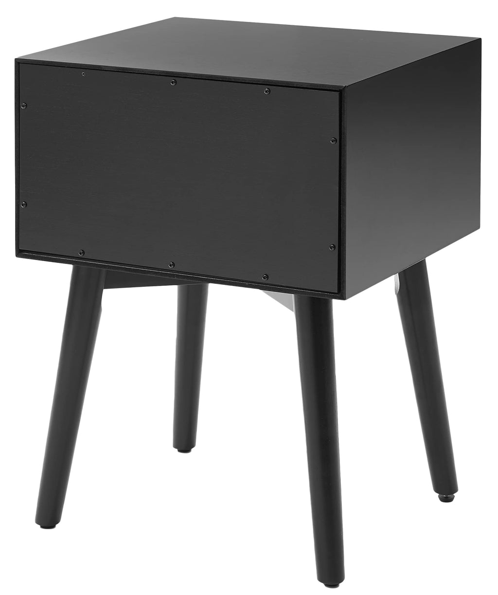 Crosley Furniture Landon Nightstand Side Table with Drawer, Matte Black