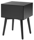 Crosley Furniture Landon Nightstand Side Table with Drawer, Matte Black