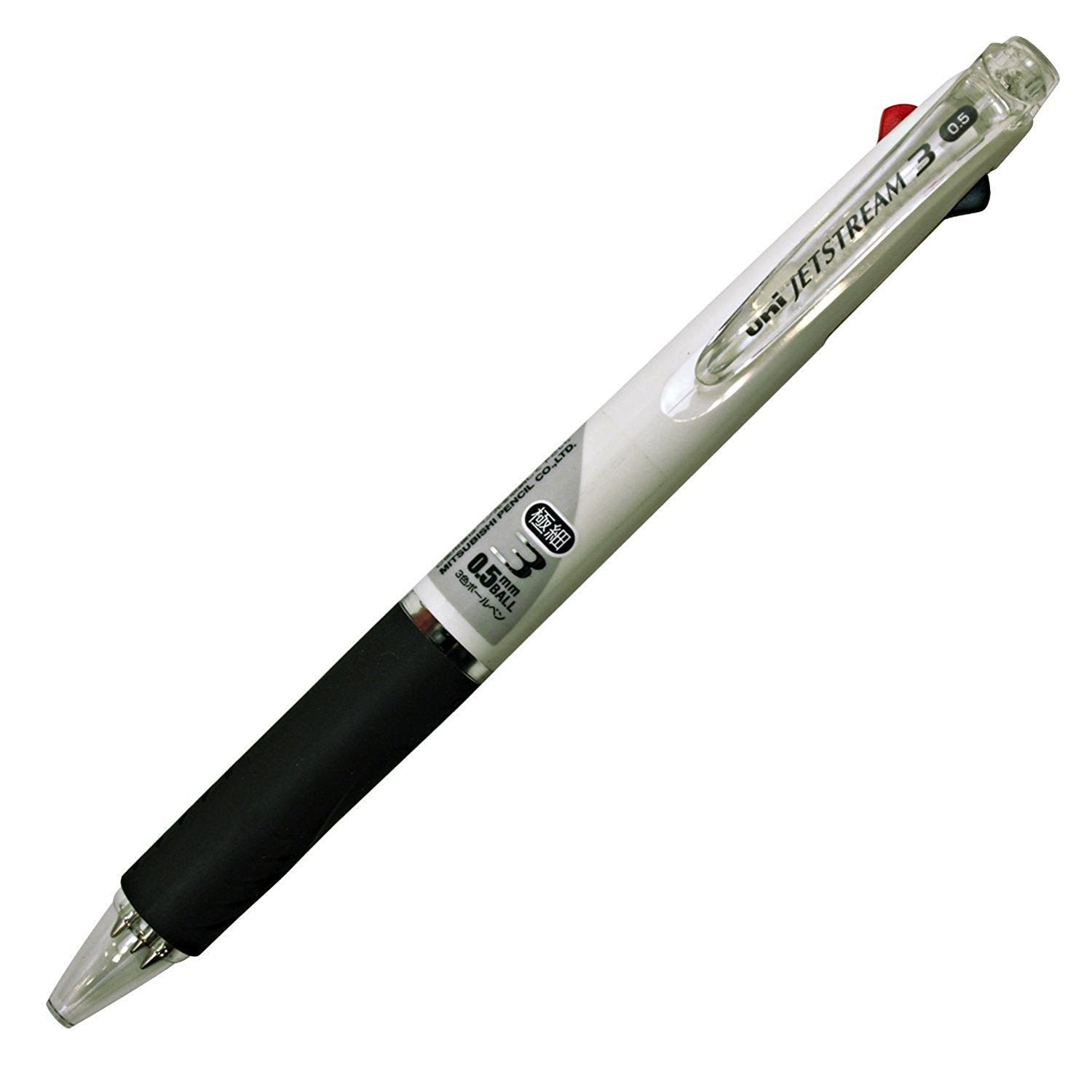 Uni Ballpoint Pen Jetstream 3 Color Ink 0.5Mm, Black/Red/Blue/White (Sxe340005.1)