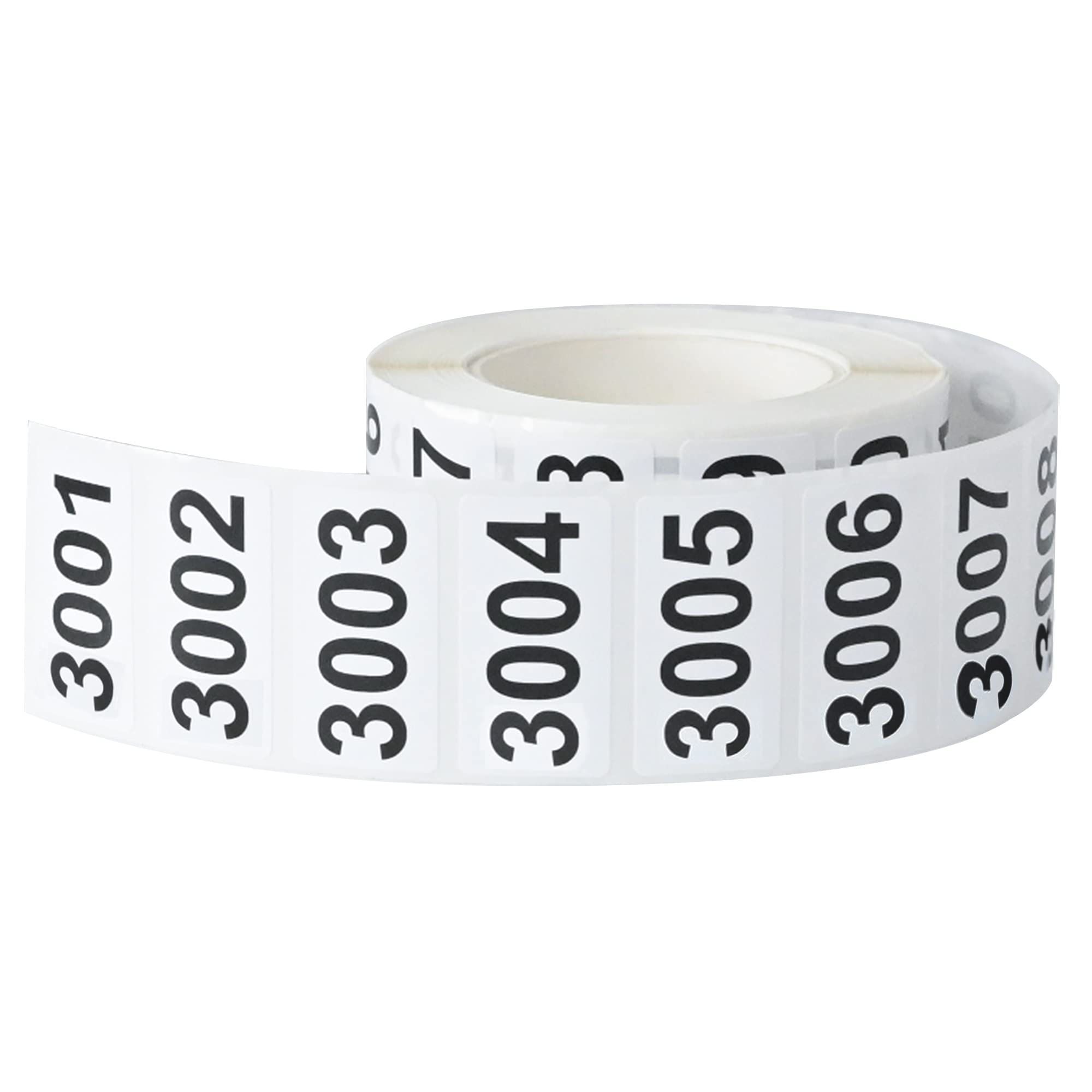 Dgbdpack Consecutively Numbered Labels, 1.5 X 0.79 Inch Self-Adhesive Inventory Numbered Sticker (3001-4000)