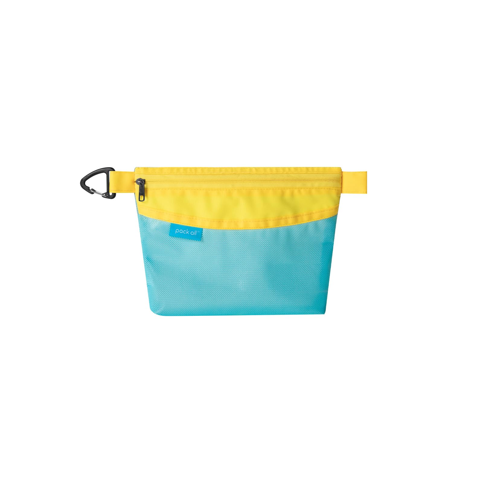 Pack All Water-Resistant Material Zipper Pouch, Mesh Zipper Bag For Storage, Travel, Office (Small) (Blue)