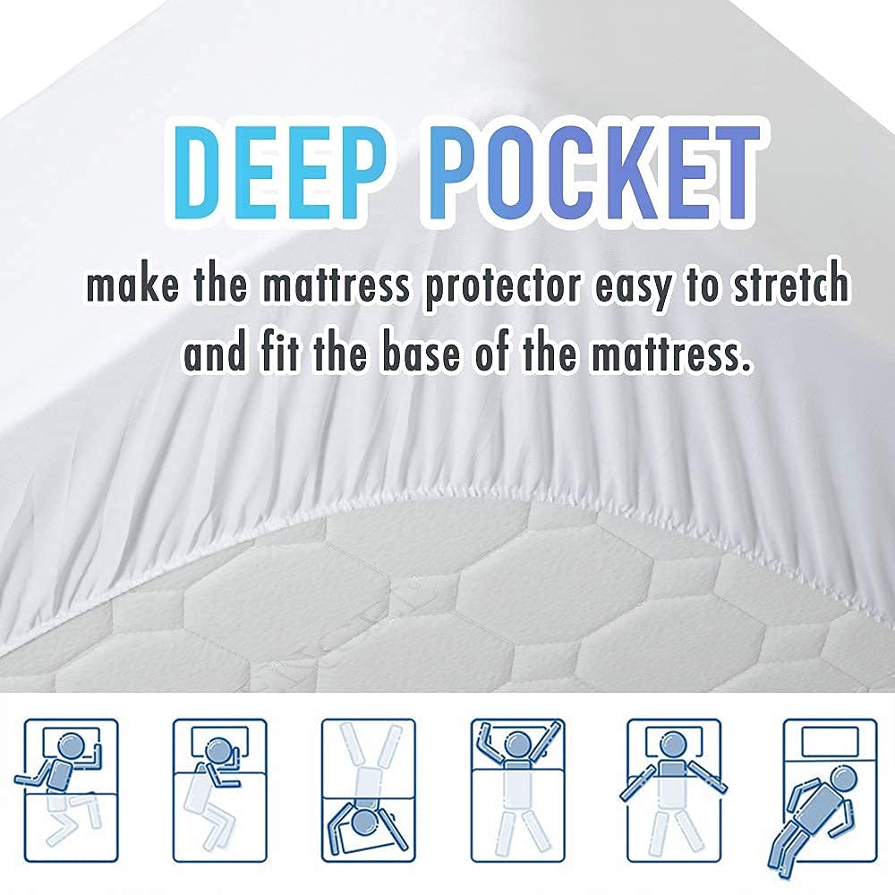 Matbeby Bedding Quilted Fitted Full Xl Mattress Pad Cooling Breathable Fluffy Soft Mattress Pad Stretches Up To 21 Inch Deep, Fu