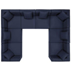Modway Eei-4388-Nav Saybrook Patio Upholstered Sectional Sofa In Navy, 8-Piece Set