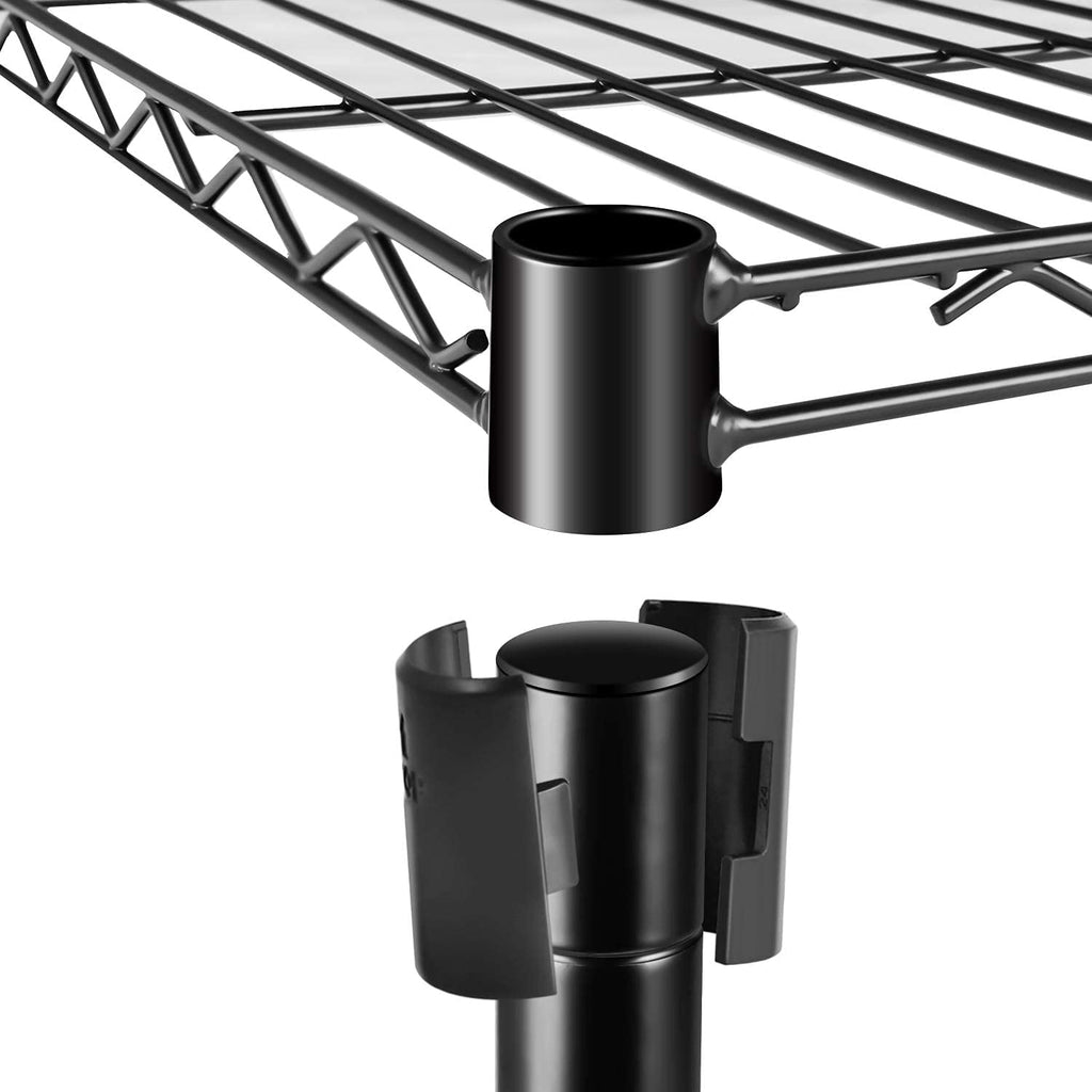Simple Deluxe Heavy Duty 4-Shelf Storage Shelving Unit, 36' D X 14' W X 55.91' H Steel Organizer Wire Rack 1000Lb Capacity, Black, 2 Pack