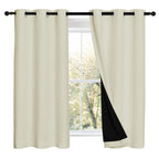 Nicetown Warm Curtains For Winter, Bedroom Full Blackout Curtain Panels, Great Job For Blocking Light, Complete Blackout Draperi