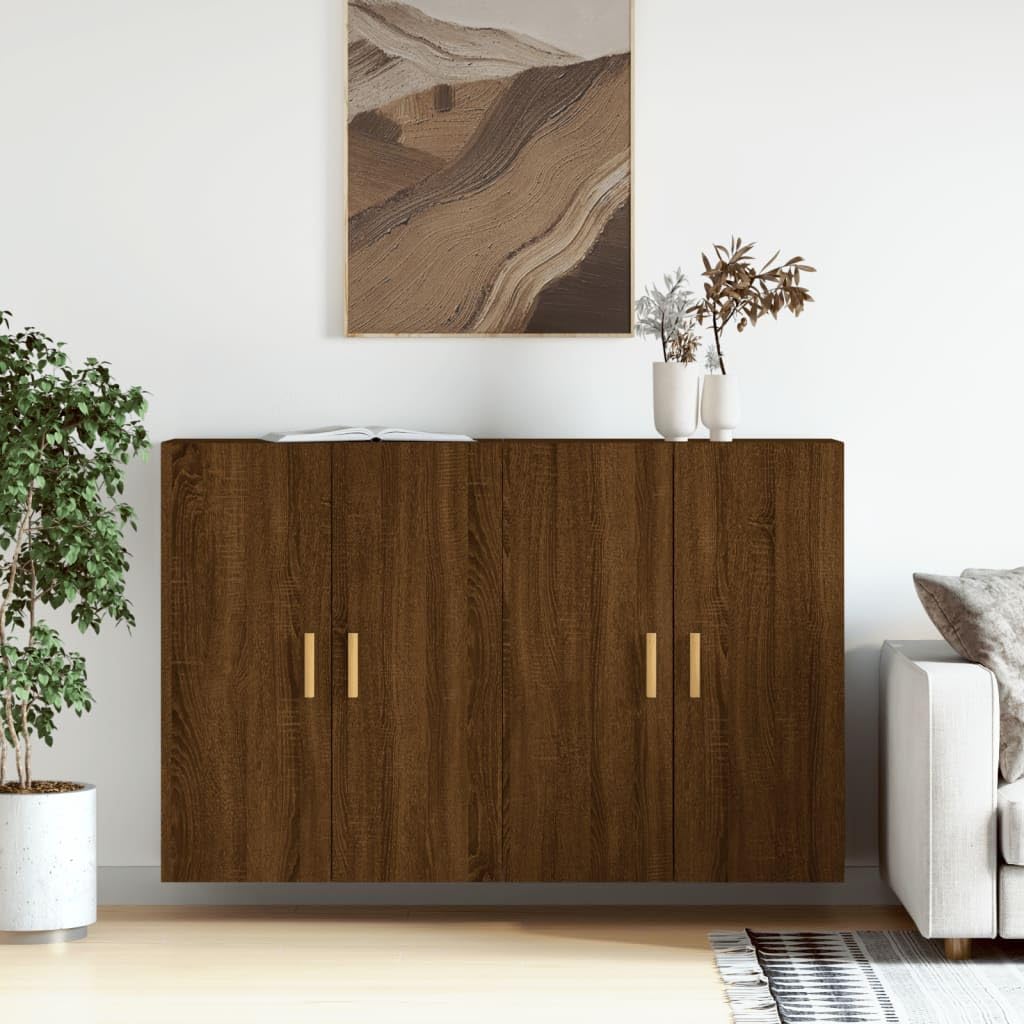 vidaXL Wall Cabinets 2 pcs Oak Brown Engineered Wood
