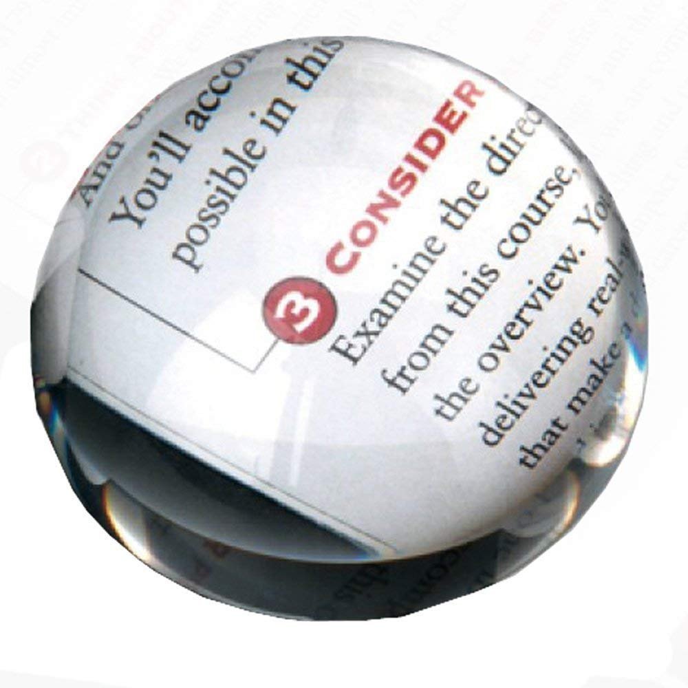 Amlong Crystal Dome Paperweight And Crystal Magnifier, 4 Inch Clear