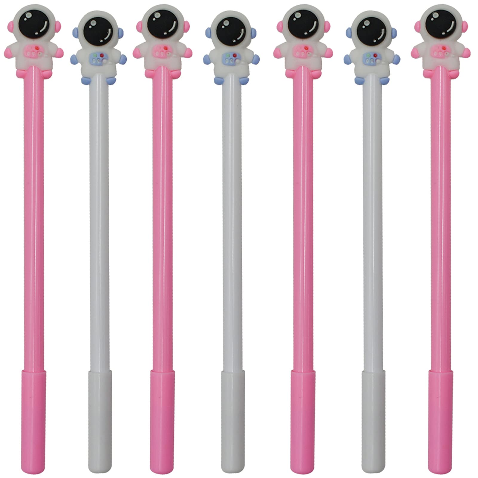 Maydahui 12Pcs Spaceman Gel Pens Cute Cartoon Astronaut Couples Pen Commemorative Space Collection Black Ink For Men Boys Studen