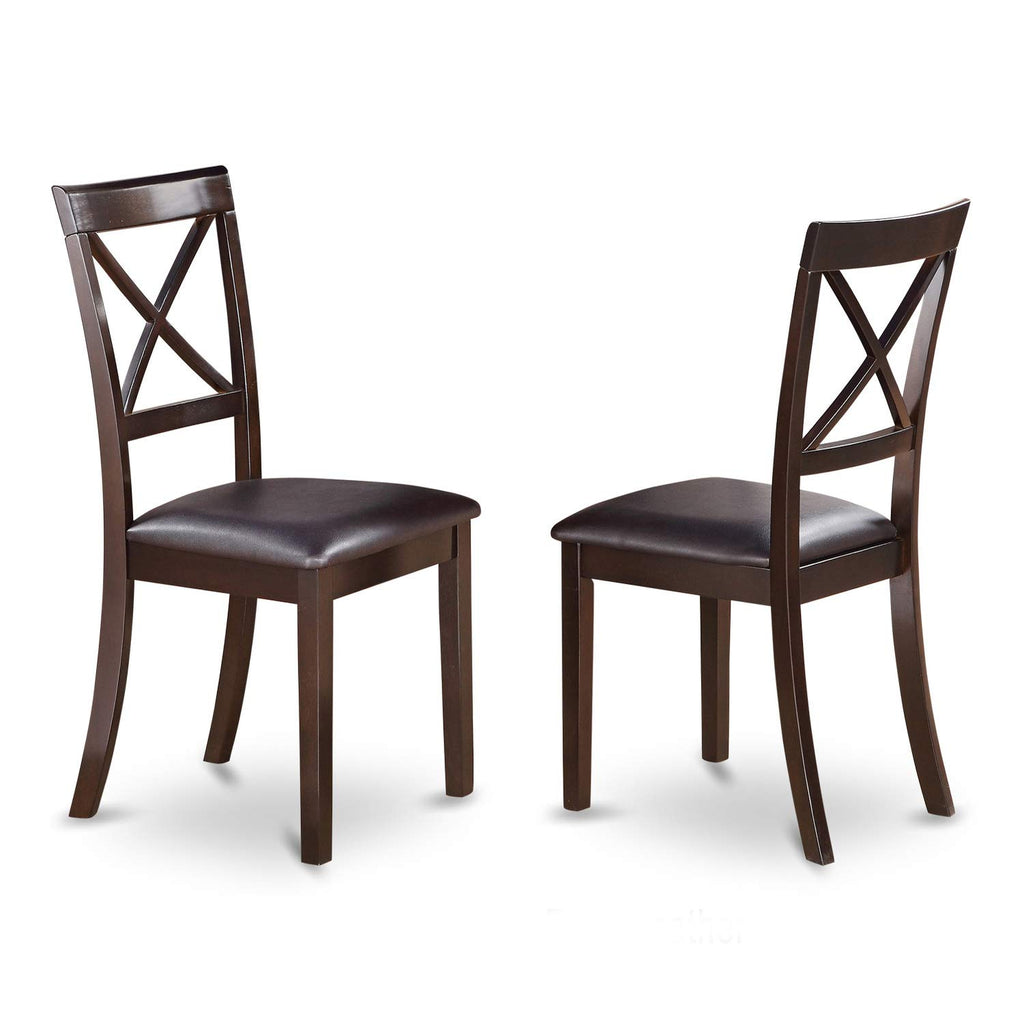 East West Furniture Lybo6-Cap-Lc 6 Pc Dining Table With Bench-Kitchen Tables Plus 4 Dining Chairs And Bench