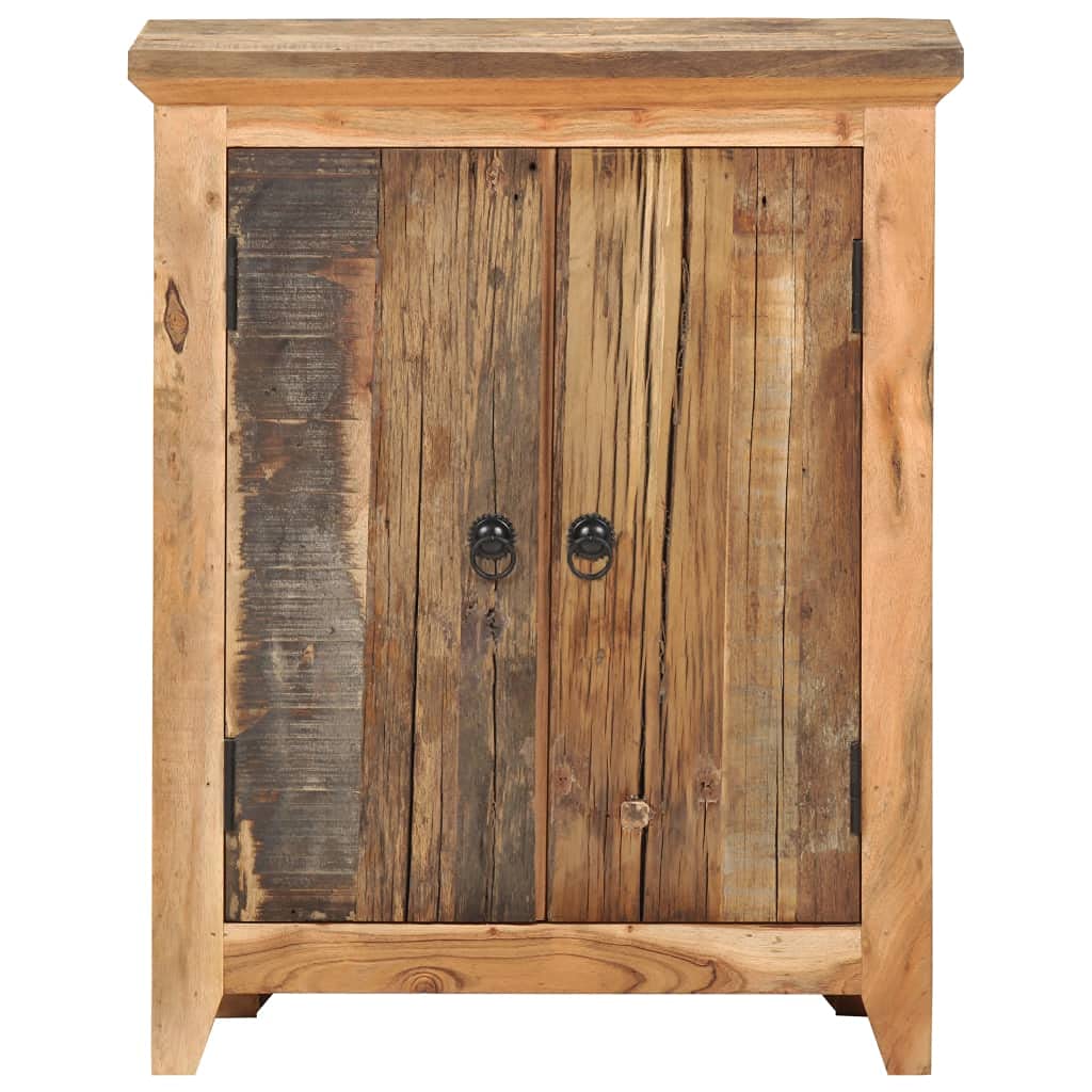 vidaXL Rustic Sideboard | Solid Acacia Wood and Reclaimed Wood | 23.6&quot;x13&quot;x29.5&quot; Size | Eco-Friendly and Long-Lasting, Brown