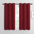 Nicetown Christmas Short Blackout Curtains For Small Kitchen Window, Thermal Insulated Solid Grommet Blackout Curtains/Drapes Fo