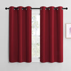 Nicetown Christmas Short Blackout Curtains For Small Kitchen Window, Thermal Insulated Solid Grommet Blackout Curtains/Drapes Fo