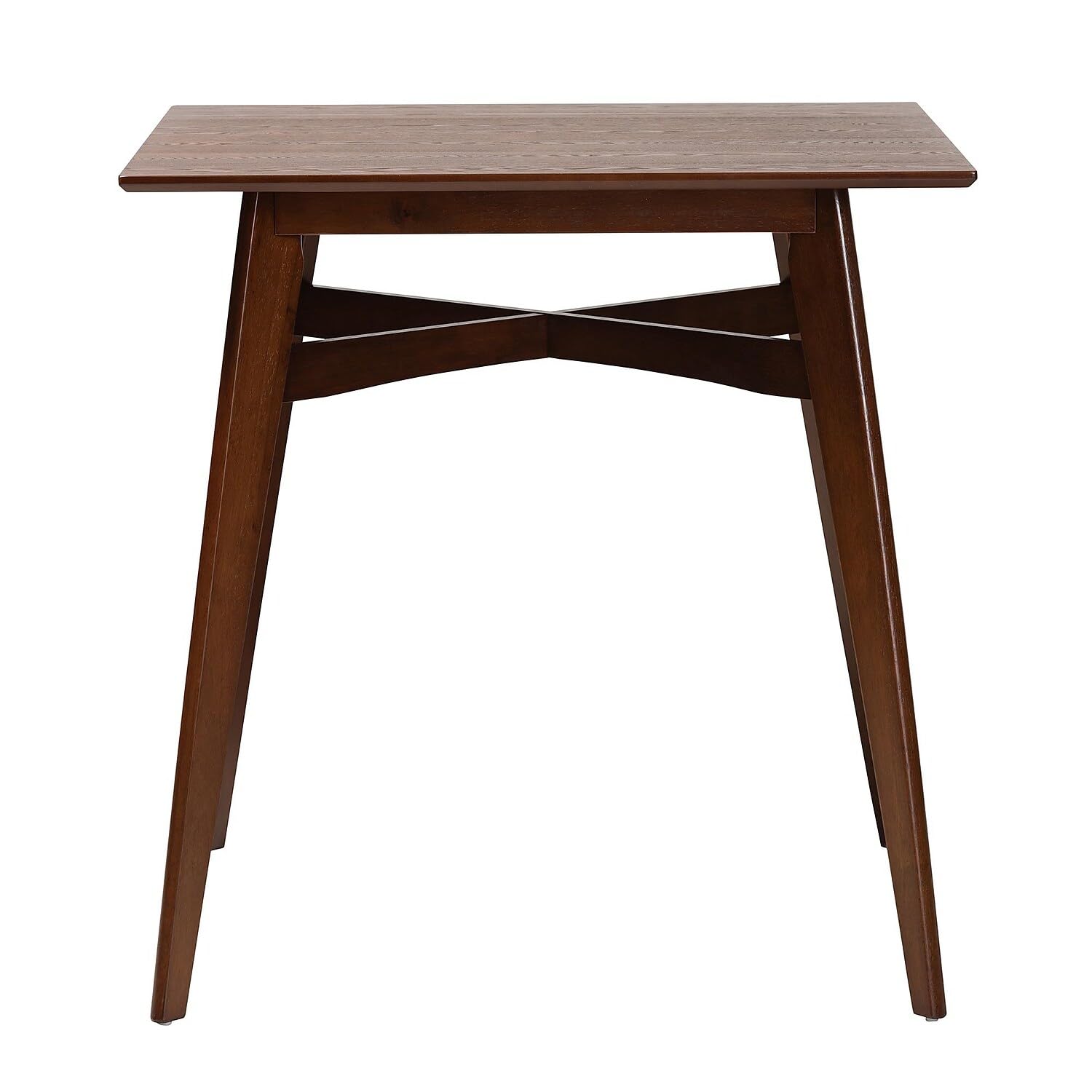 Baxton Studio Leena Counter Height Pub Table, 35.4-inch D x 35.4-inch W, Walnut Brown (234-13285-HiT)