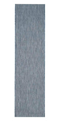 SAFAVIEH Courtyard Collection 2'3' x 10' Navy/Grey CY8022 Indoor/ Outdoor Patio Backyard Mudroom Runner Rug