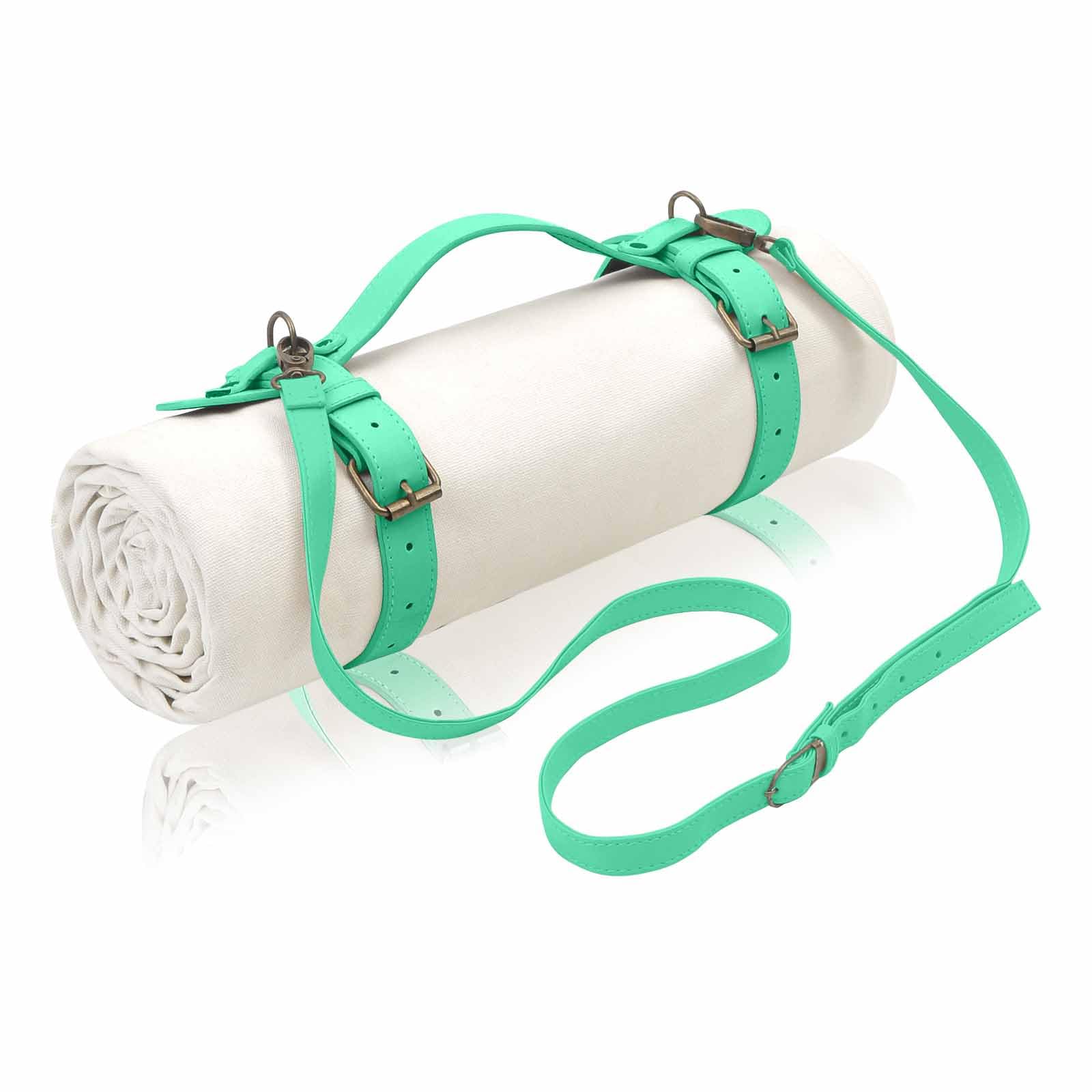NOONOOJOOJOO 49    x 63    White Lightweight Water-Resistant Canvas Mat - Picnic, Outdoor, Beach, Park, Camping, Toy Mat
