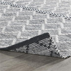 Kosas Home Sonora 24 X 36 Lattice Polyester Fabric Accent Rug In Gray/Ivory