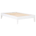 Coaster Home Furnishings Hounslow Contemporary Full Size Pine Wood Platform Bed Frame Headboard Compatible Bed Base White 306128F