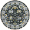 Marbella Mb6 Black Traditional Rug Round 4' X 4'