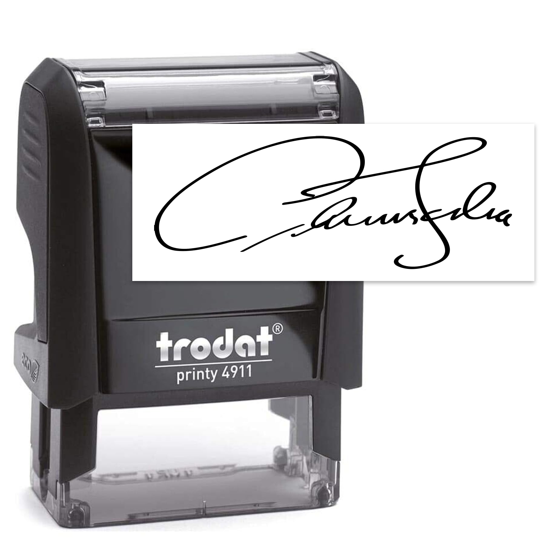Trodat 4911 Signature Stamp - Custom Text Stamp - Choose From Many Fonts & Colors!