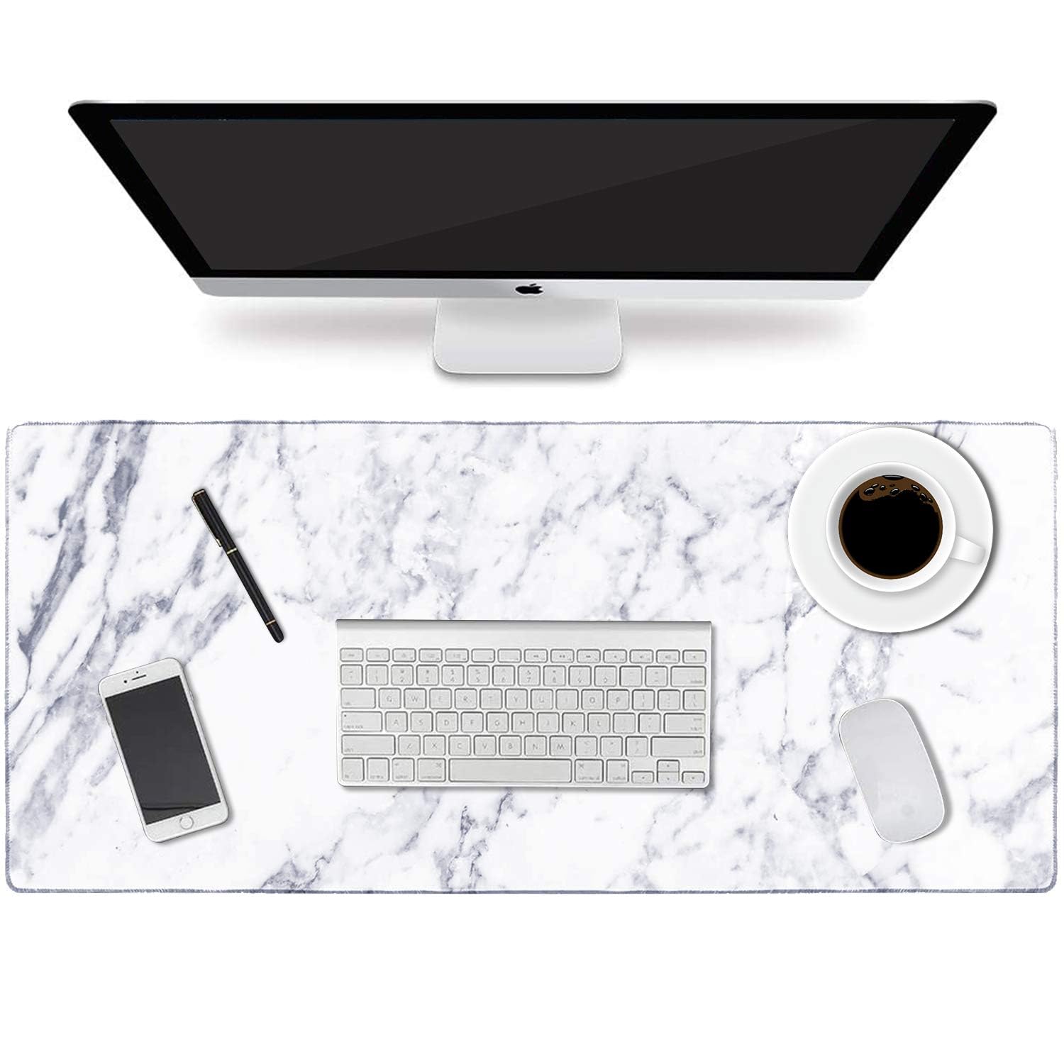 Haocoo Desk Pad, Office Desk Mat 35.4'   15.7' Large Gaming Mouse Pad Extended Computer Mouse Pad Water-Resistant Thick Writin