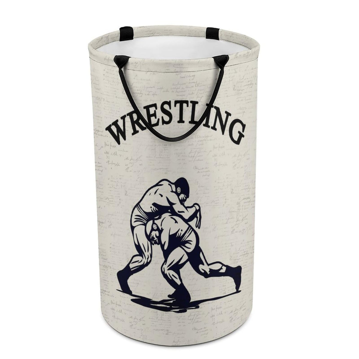 Wrestling Sport Vintage Large Laundry Basket Laundry Hamper Bag Washing Bin Collapsible Tall With Handles Travel Bathroom