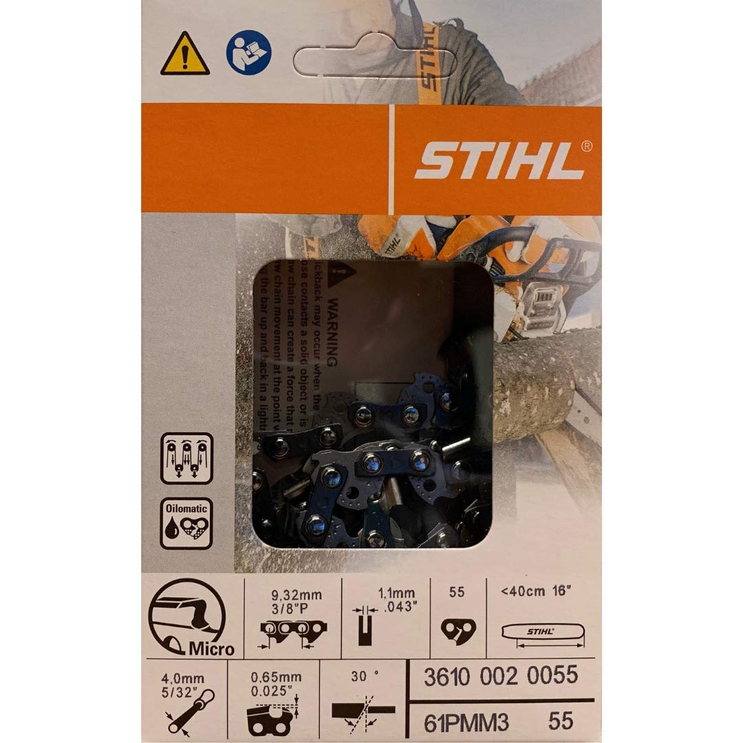 Stihl 61Pmn3 55 Chainsaw Chain For 16' Bar, 3/8P Pitch.043 Gauge